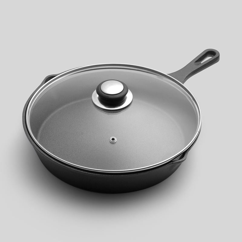 Anti-Rust Cast Iron Skillet Frying Pan Frying Skillet with Multi Sizes Choose