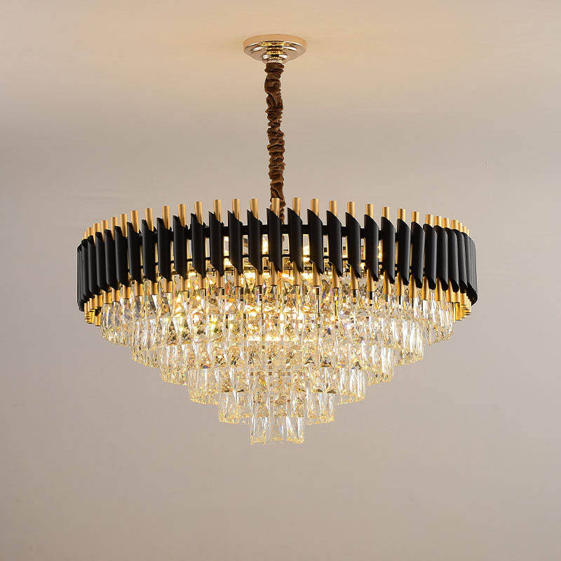 High Quality Crystal Golden Chandelier Pendant Suspension Luminaire Luxury Crystal Lights Chandelier