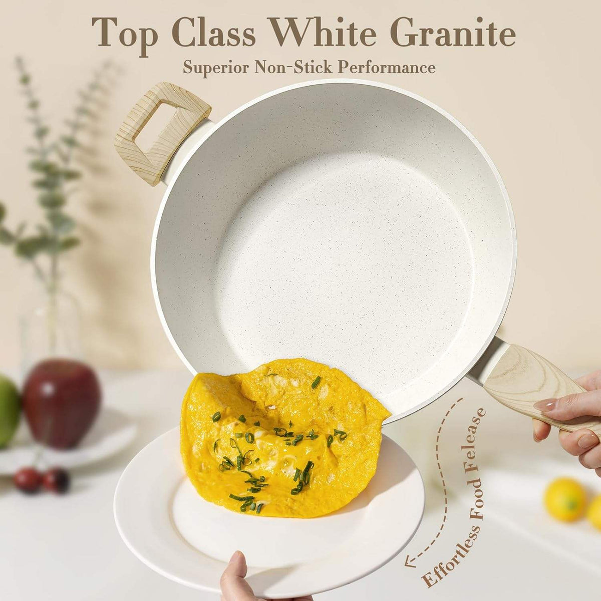 12pcs Set Nonstick Pots and Pans Aluminum Kitchenware Set With Glass Lid and Shovel