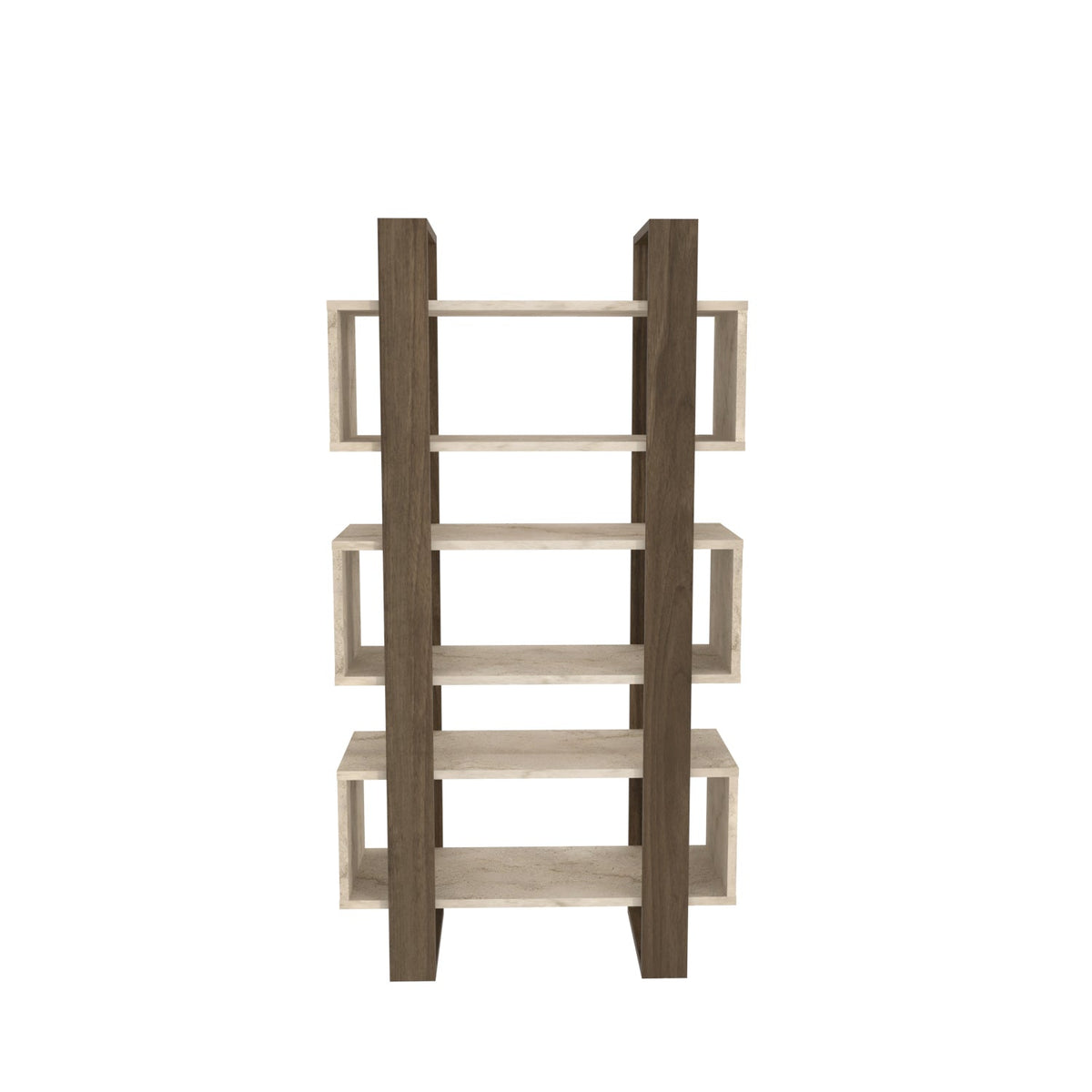 Reina 59" Modern Bookcase with Open Shelves