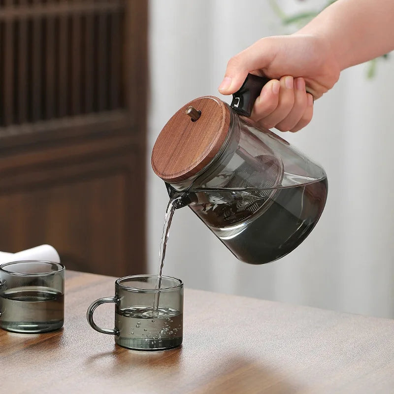 Tea Ceremony Culture Large Capacity Dividing Teacup Removable Glass Inner Tank Home Tea Water Separation Filter Teacup