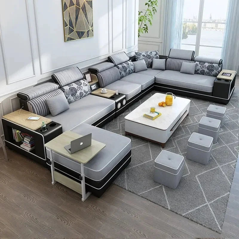 pf-Sofa Furniture for Living Room New Design Turkish Modern Recliner Luxury Leather Nordic Set Modular Leather Sectional Sofa)