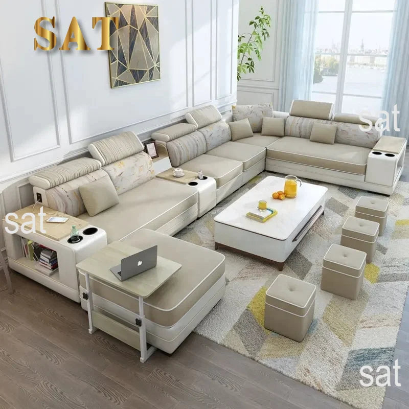pf-Sofa Furniture for Living Room New Design Turkish Modern Recliner Luxury Leather Nordic Set Modular Leather Sectional Sofa)
