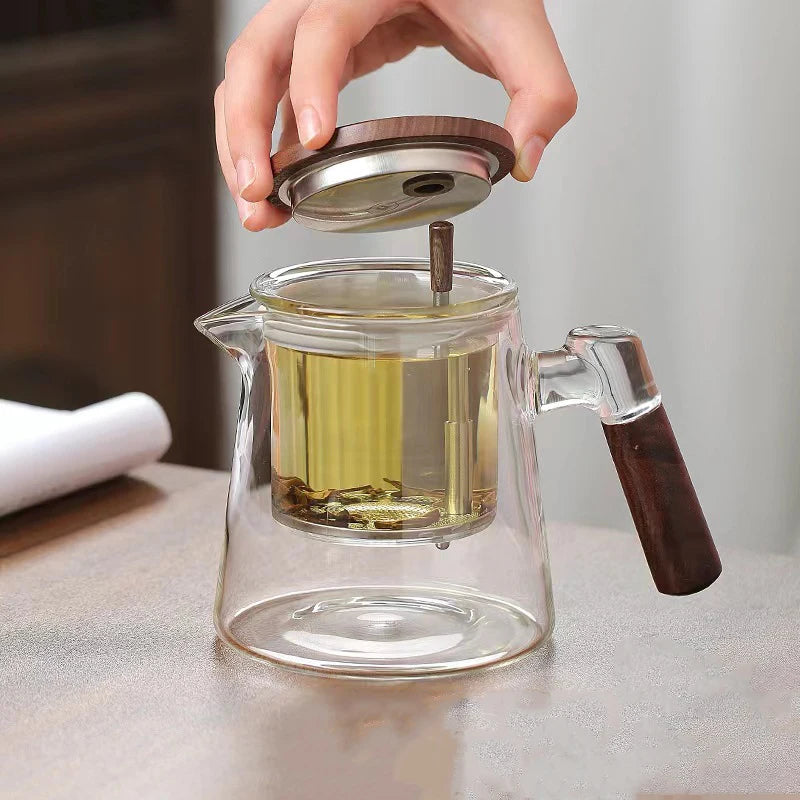 Tea Ceremony Culture Large Capacity Dividing Teacup Removable Glass Inner Tank Home Tea Water Separation Filter Teacup