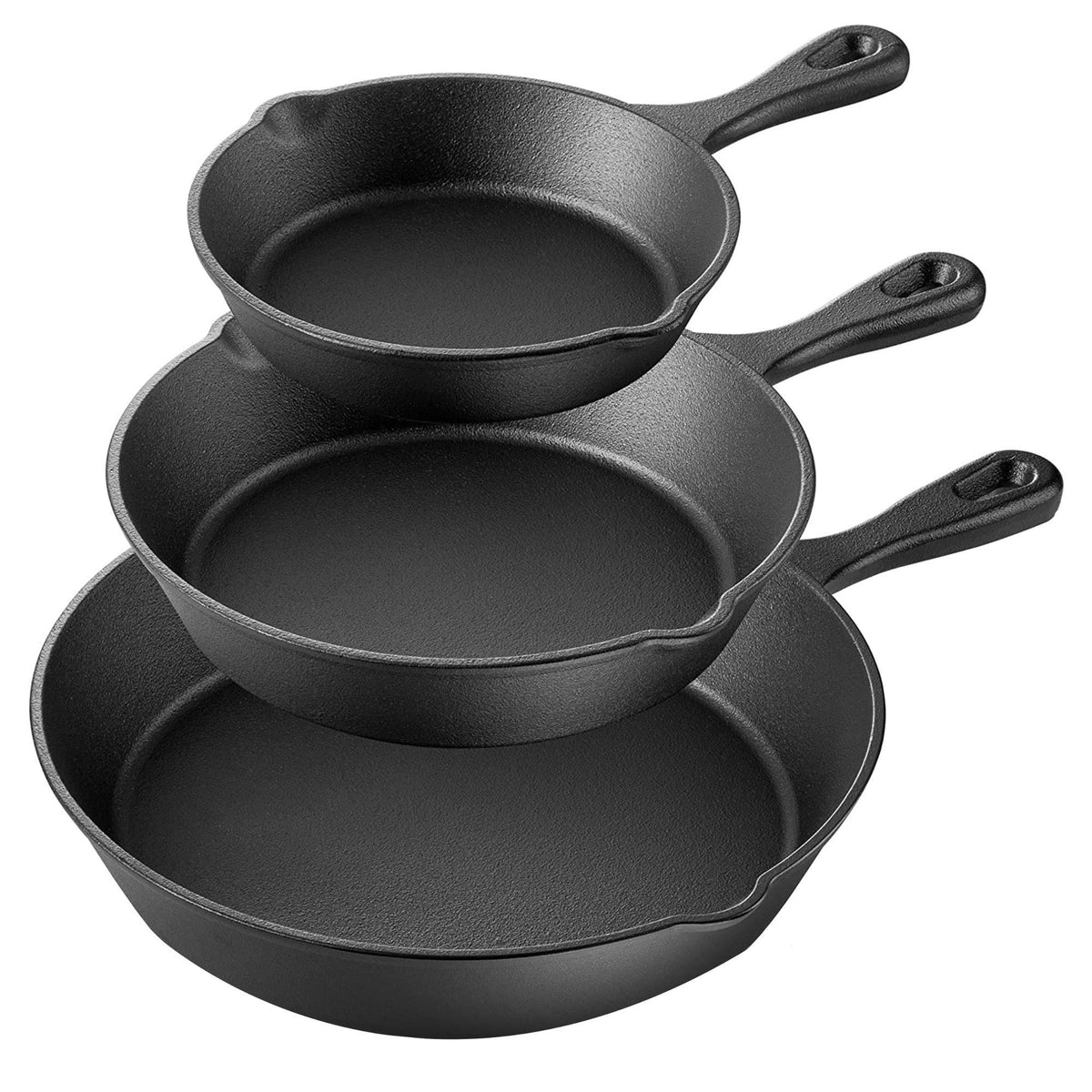 Anti-Rust Cast Iron Skillet Frying Pan Frying Skillet with Multi Sizes Choose