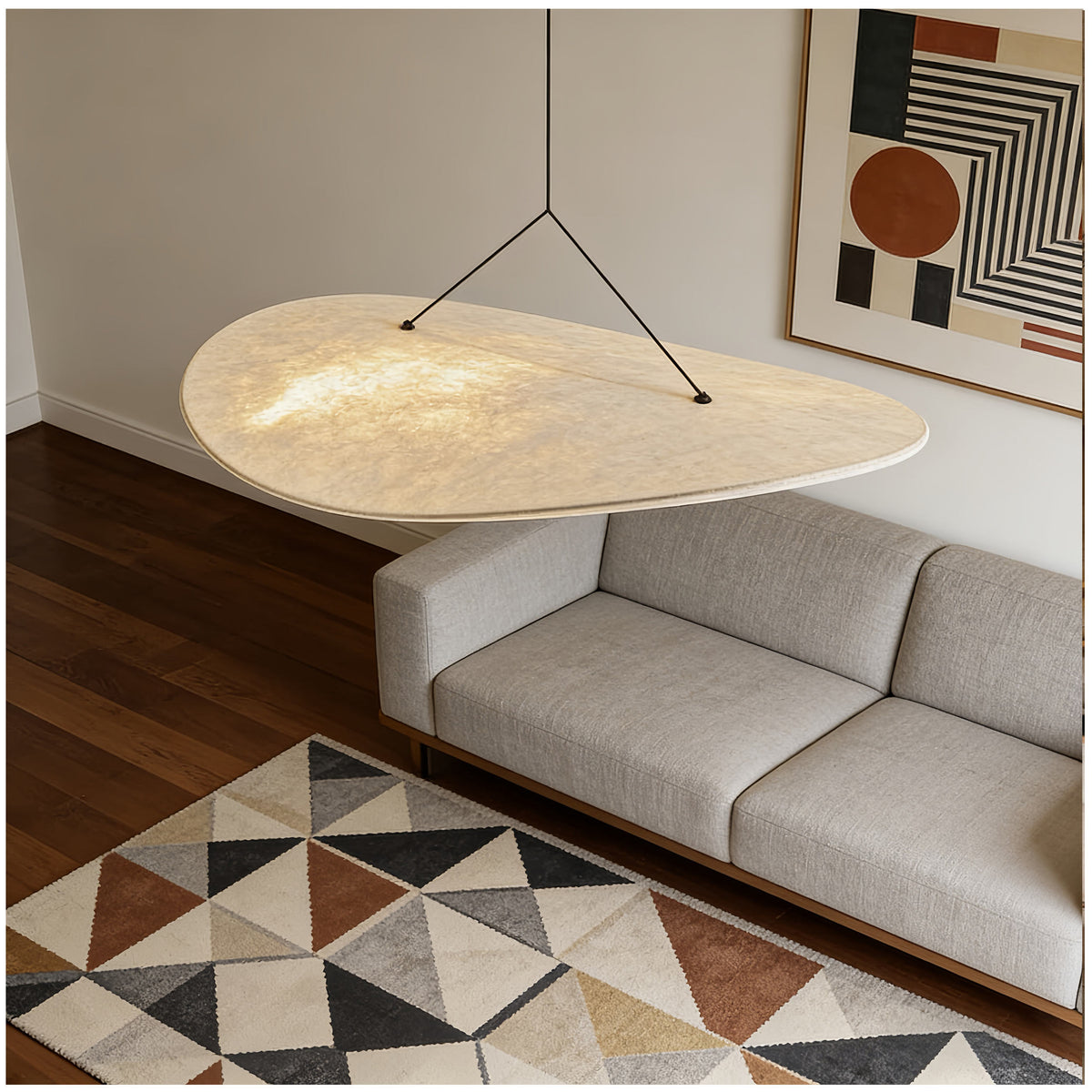 Nordic Modern Indoor Hanging Silk Fabric Pendant Light Led Chandelier