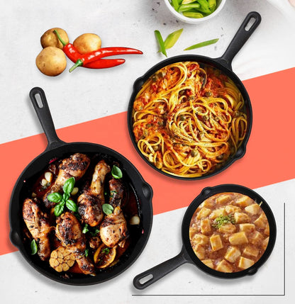 Non Stick Dishwasher Safe Thicken Cast Iron Pan for Cooking