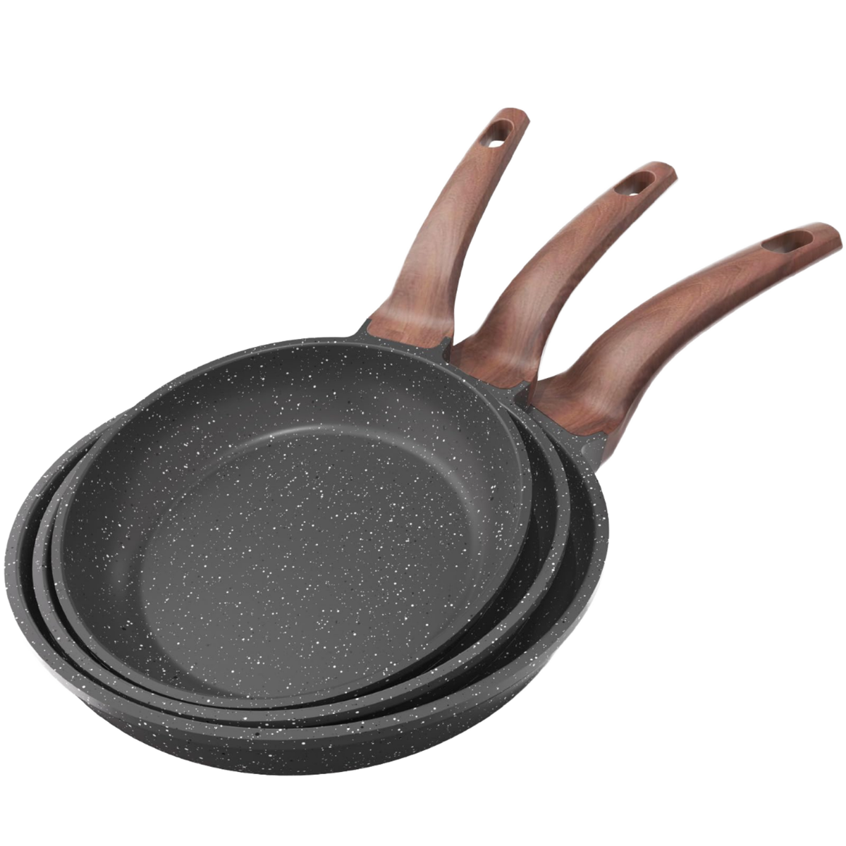 3-Piece Korean Style Non-Stick Pancake Pan Set | Induction & Gas Compatible