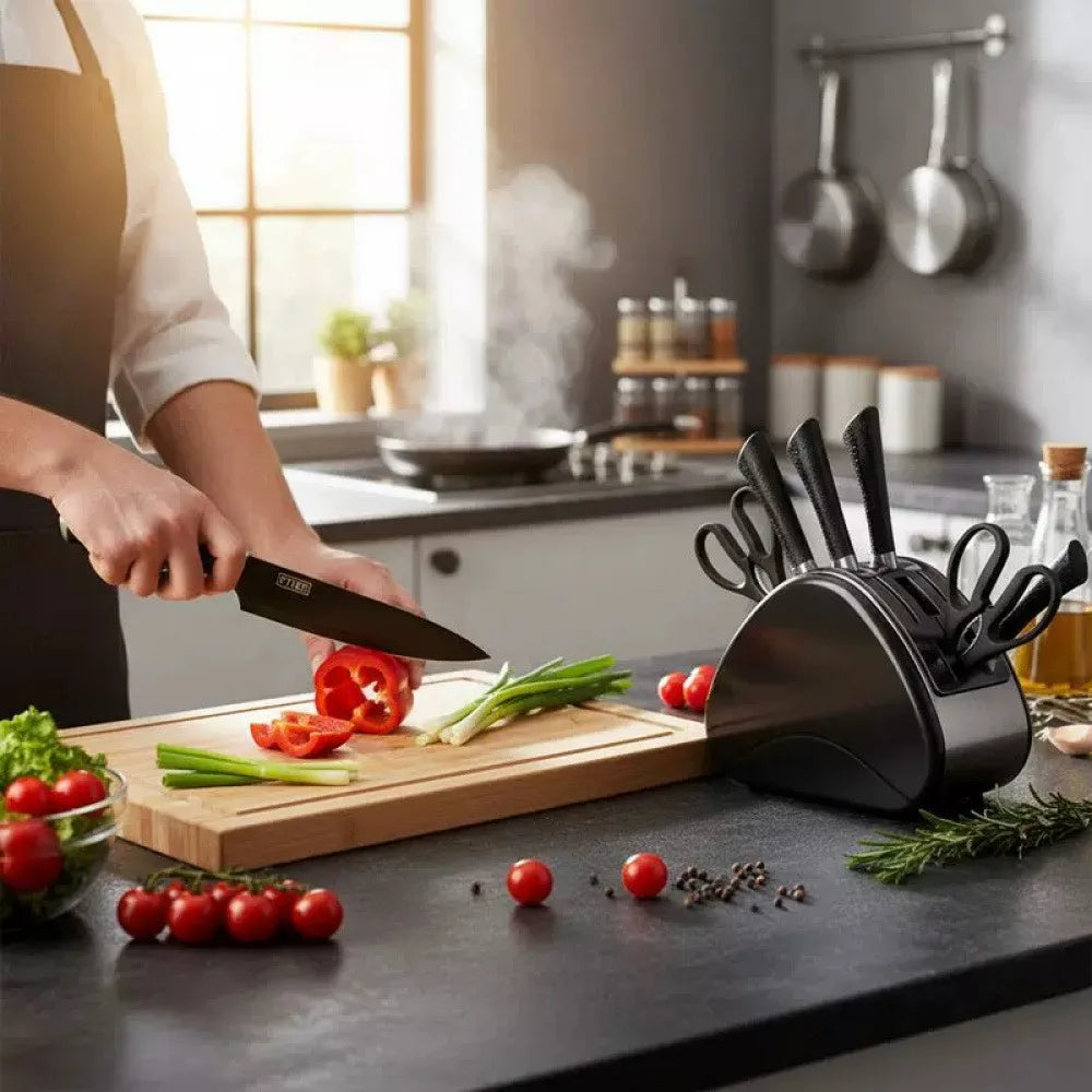 7,8pcs Stainless Steel Knife Set High-grade Black Steel Knife Set Gift Knife Kitchen Utensils Household Knives