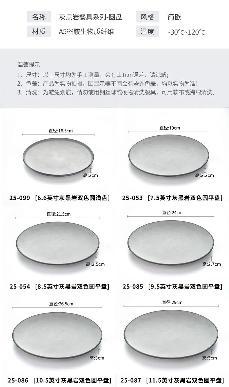 A5 Imitation Porcelain Plate Snack Triangle Deep Plate Buffet Bowl Tableware
