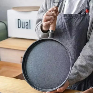 20/23/26cm Uncoated Cast Iron Fry Pan, Non-stick Pancake Egg Skillet, Cookware for Gas Induction Cooker & Outdoor BBQ