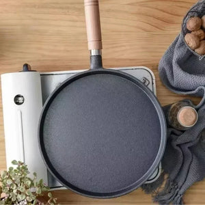 20/23/26cm Uncoated Cast Iron Fry Pan, Non-stick Pancake Egg Skillet, Cookware for Gas Induction Cooker & Outdoor BBQ