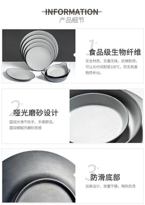A5 Imitation Porcelain Plate Snack Triangle Deep Plate Buffet Bowl Tableware