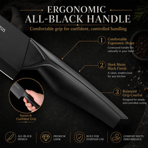 15-piece kitchen knife set with knife block, full stainless steel kitchen knife set, including chef's knife, slicing knife, steak knife and kitchen scissors, for home kitchen, ideal for home cooking and professional ch