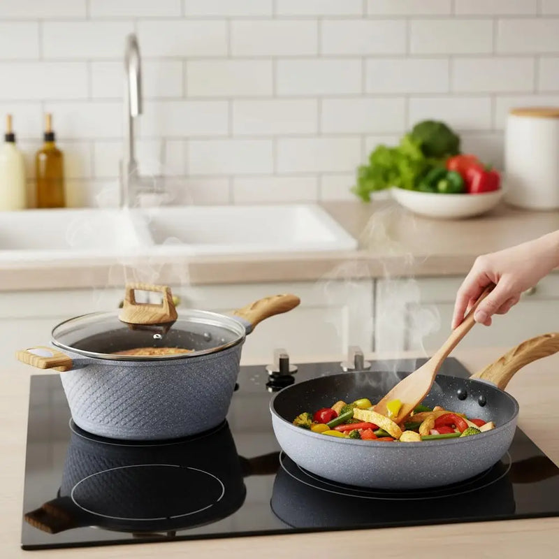 22-Piece Nonstick Cookware Set – Pots and Pans Set with Bakeware & Cooking Utensils, Induction Compatible, PFOA & PFOS Free, Mar
