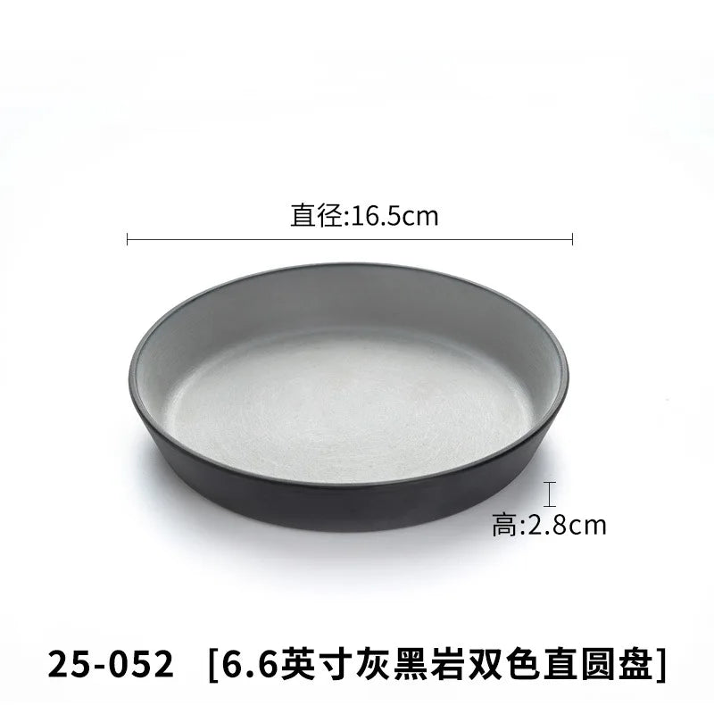 A5 Imitation Porcelain Plate Snack Triangle Deep Plate Buffet Bowl Tableware