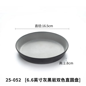 A5 Imitation Porcelain Plate Snack Triangle Deep Plate Buffet Bowl Tableware