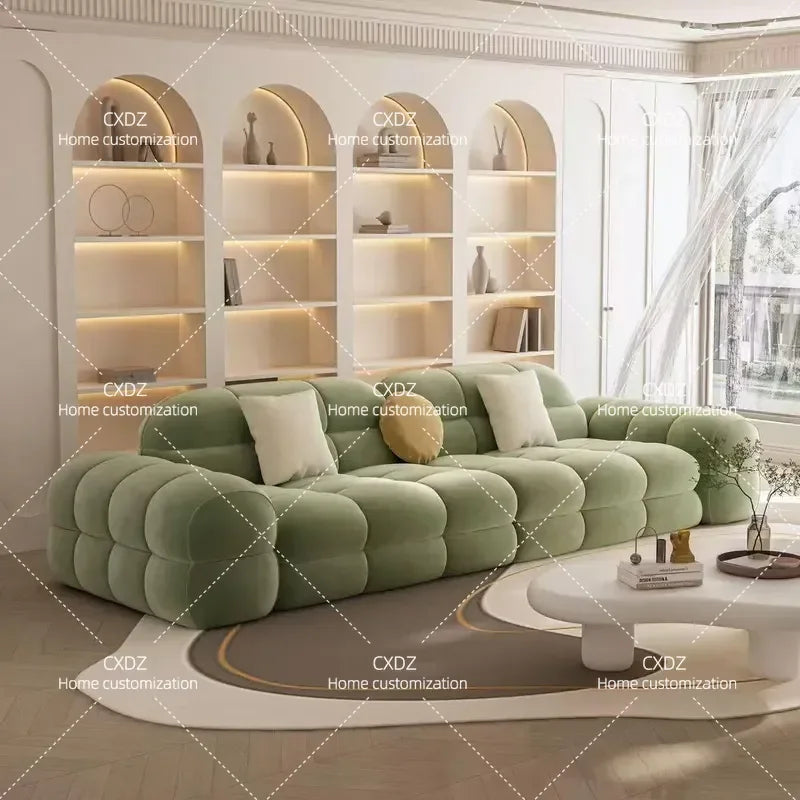 Simple Cream Style Sofa Nordic Small Living Room Removable Washable Light Luxury Fabric Couch for Apartment Home Furniture