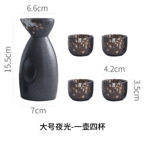 Japanese Sake Set Mini Ceramic Wine Set Household Pots and Cups Bar Utensil Set Restaurant Drinking Utensils ,Barware Supplies