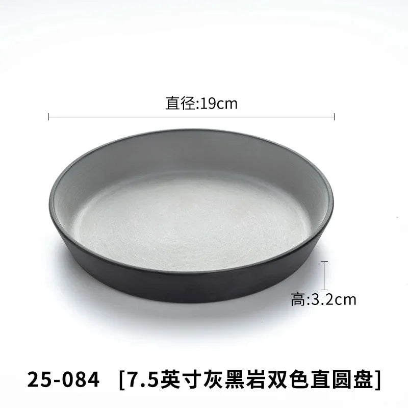 A5 Imitation Porcelain Plate Snack Triangle Deep Plate Buffet Bowl Tableware