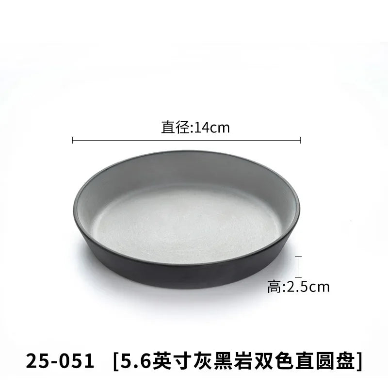A5 Imitation Porcelain Plate Snack Triangle Deep Plate Buffet Bowl Tableware