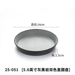 A5 Imitation Porcelain Plate Snack Triangle Deep Plate Buffet Bowl Tableware