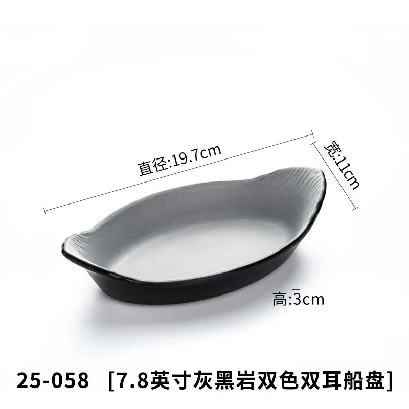 A5 Imitation Porcelain Plate Snack Triangle Deep Plate Buffet Bowl Tableware