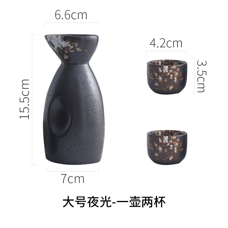 Japanese Sake Set Mini Ceramic Wine Set Household Pots and Cups Bar Utensil Set Restaurant Drinking Utensils ,Barware Supplies