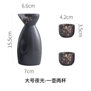Japanese Sake Set Mini Ceramic Wine Set Household Pots and Cups Bar Utensil Set Restaurant Drinking Utensils ,Barware Supplies