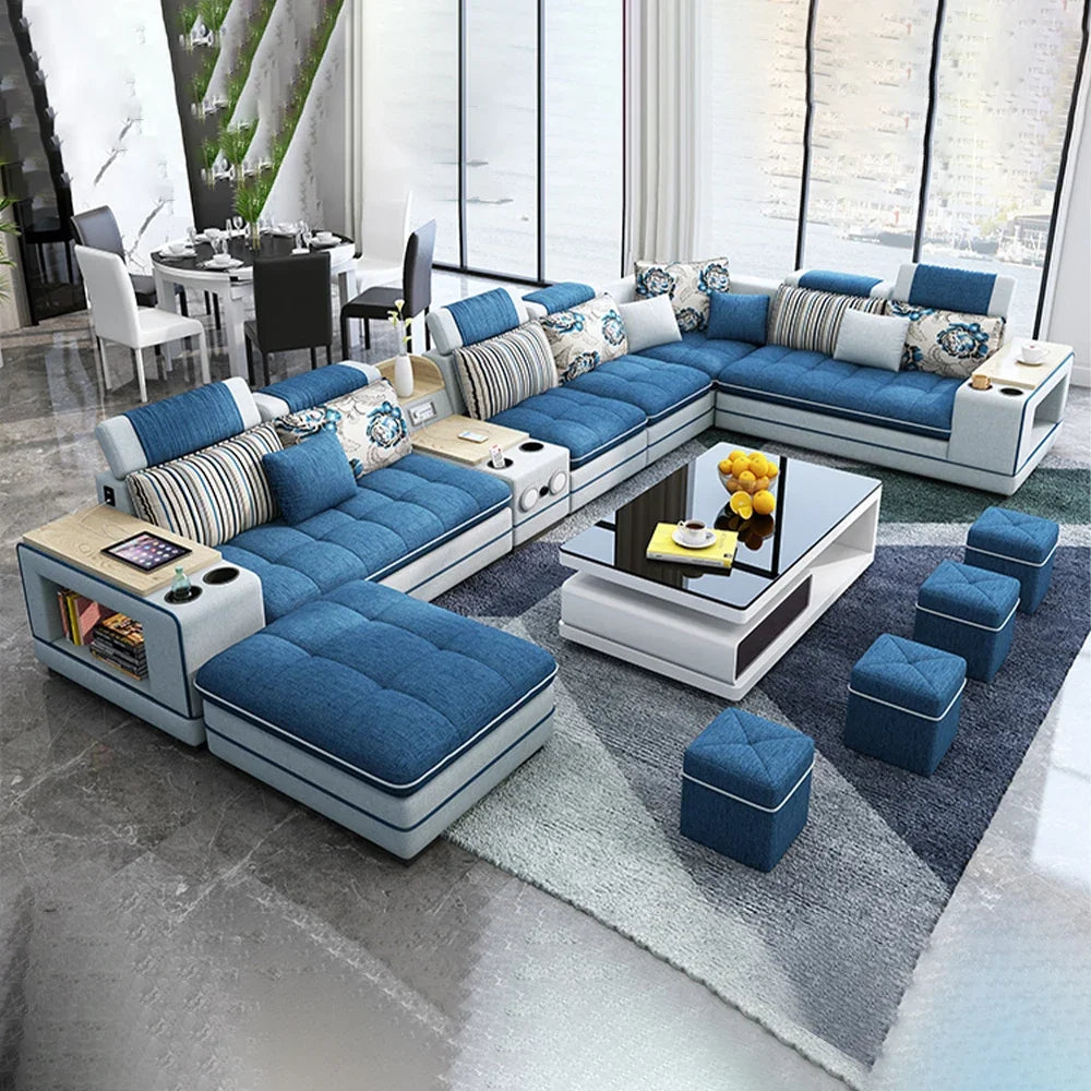 pf-Sofa Furniture for Living Room New Design Turkish Modern Recliner Luxury Leather Nordic Set Modular Leather Sectional Sofa）