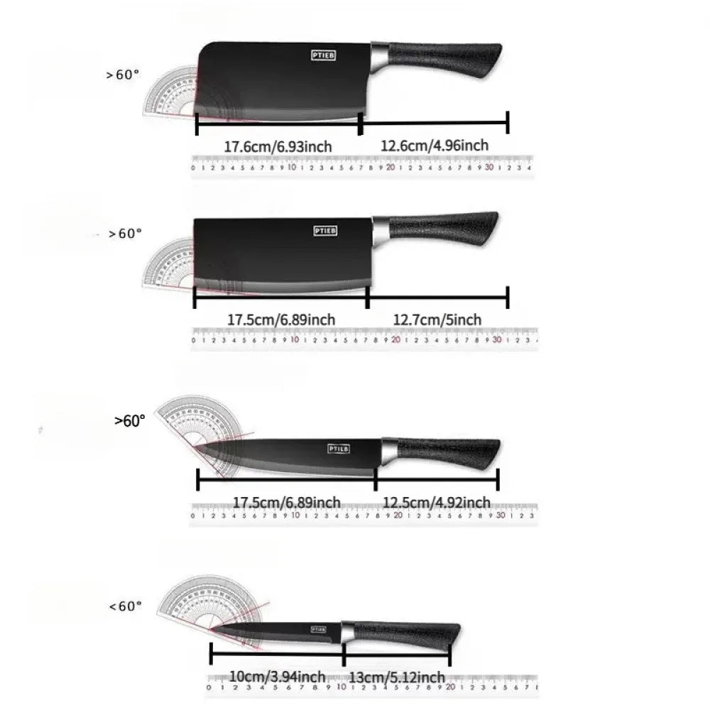 7,8pcs Stainless Steel Knife Set High-grade Black Steel Knife Set Gift Knife Kitchen Utensils Household Knives