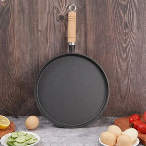 20/23/26cm Uncoated Cast Iron Fry Pan, Non-stick Pancake Egg Skillet, Cookware for Gas Induction Cooker & Outdoor BBQ