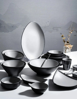 A5 Imitation Porcelain Plate Snack Triangle Deep Plate Buffet Bowl Tableware