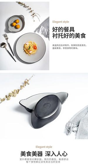 A5 Imitation Porcelain Plate Snack Triangle Deep Plate Buffet Bowl Tableware