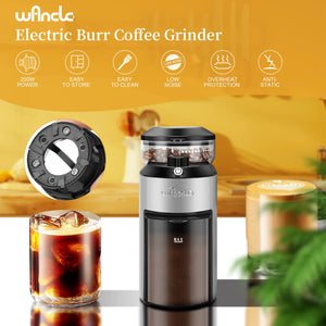 Automatic Burr Coffee Grinder 200W Electric Coffee Bean Grinder with 28 Precise Grind Settings Stainless Steel Grinding Machine