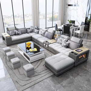 pf-Sofa Furniture for Living Room New Design Turkish Modern Recliner Luxury Leather Nordic Set Modular Leather Sectional Sofa）