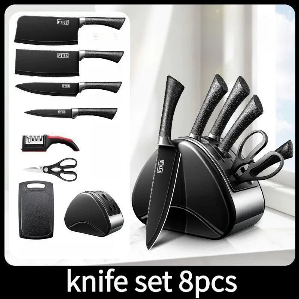 7,8pcs Stainless Steel Knife Set High-grade Black Steel Knife Set Gift Knife Kitchen Utensils Household Knives