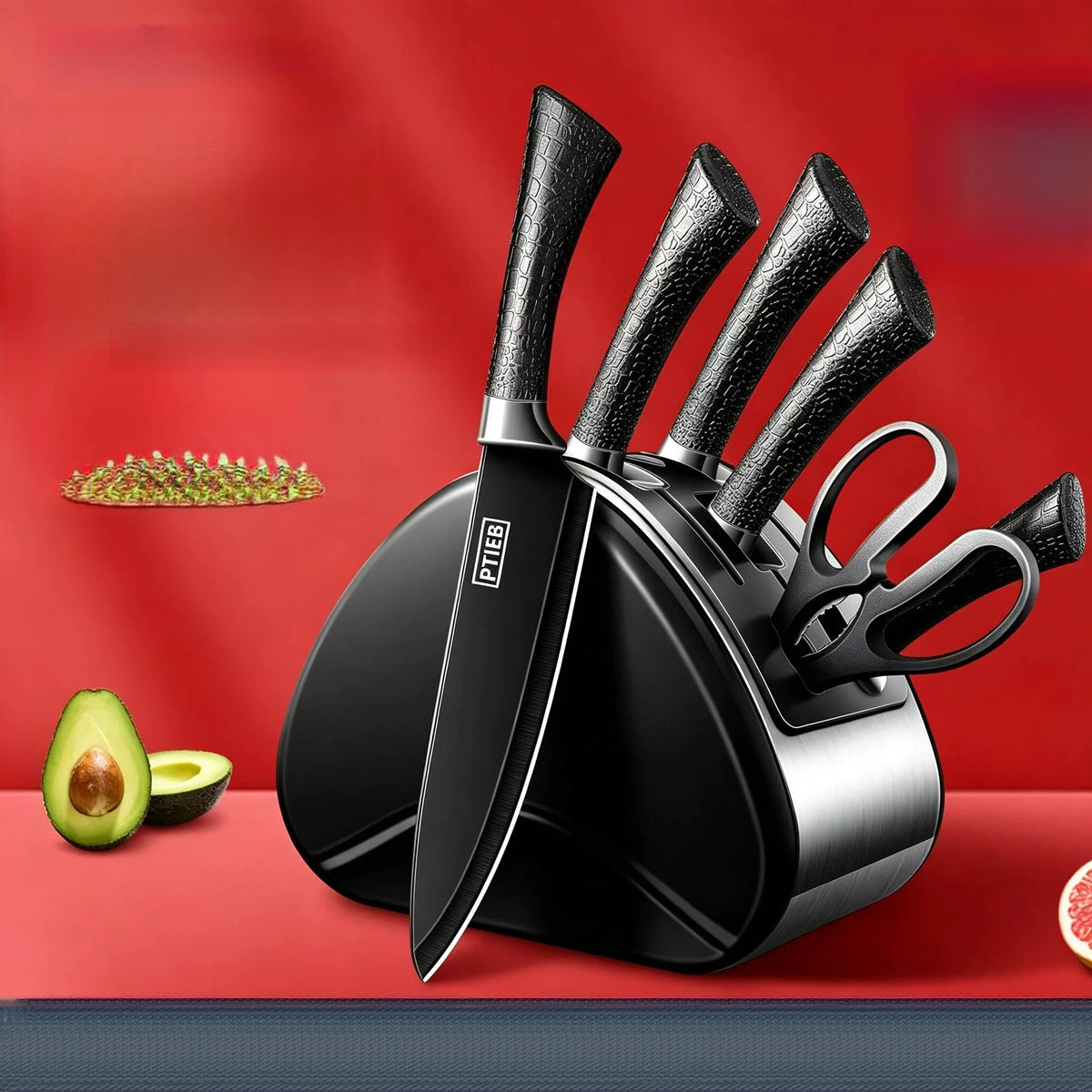 7,8pcs Stainless Steel Knife Set High-grade Black Steel Knife Set Gift Knife Kitchen Utensils Household Knives