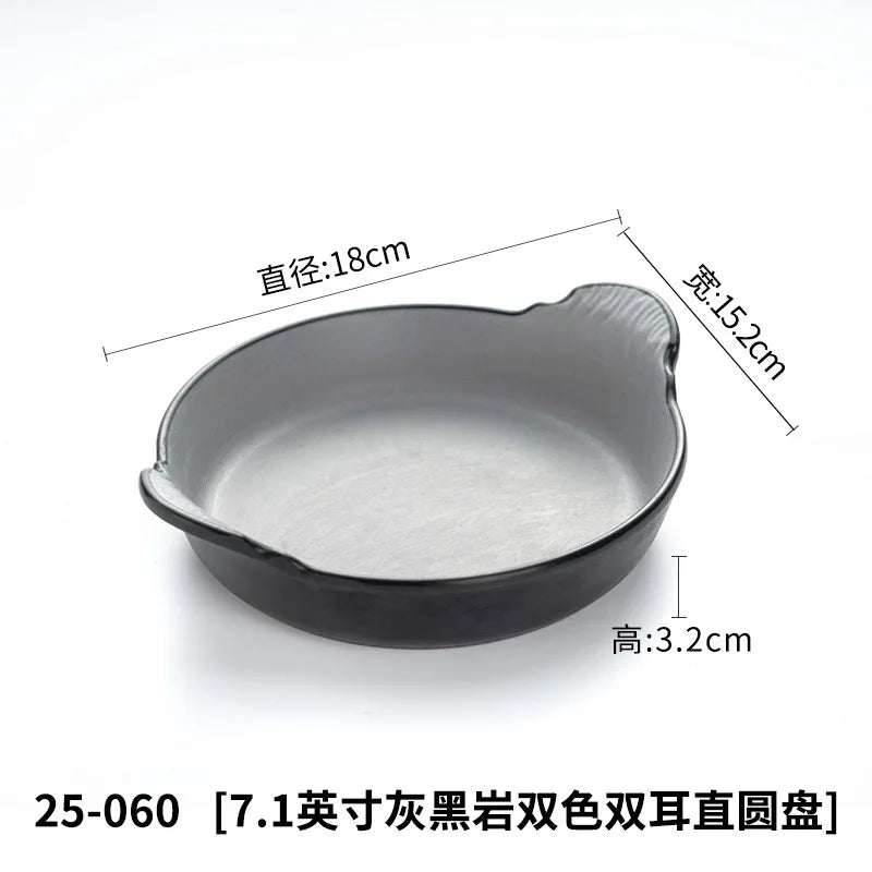 A5 Imitation Porcelain Plate Snack Triangle Deep Plate Buffet Bowl Tableware