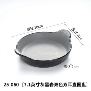 A5 Imitation Porcelain Plate Snack Triangle Deep Plate Buffet Bowl Tableware