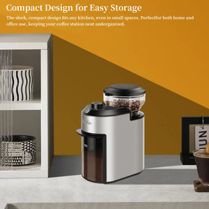 Automatic Burr Coffee Grinder 200W Electric Coffee Bean Grinder with 28 Precise Grind Settings Stainless Steel Grinding Machine