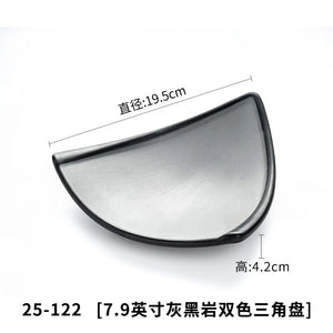 A5 Imitation Porcelain Plate Snack Triangle Deep Plate Buffet Bowl Tableware