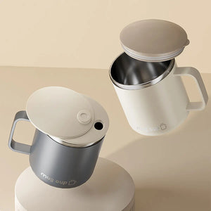 400ML Insulated Coffee Mug With Lid 304 Stainless Steel Double Wall Water Cup Sealed Milk Coffee Cup Student Adult Drinkware