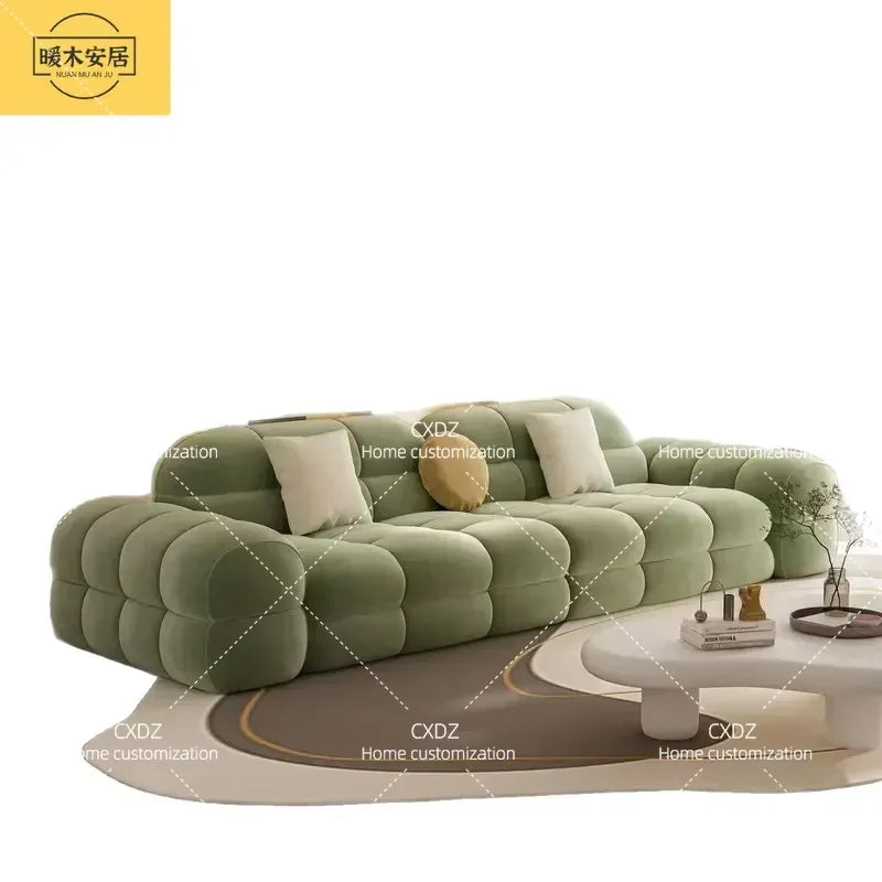 Simple Cream Style Sofa Nordic Small Living Room Removable Washable Light Luxury Fabric Couch for Apartment Home Furniture