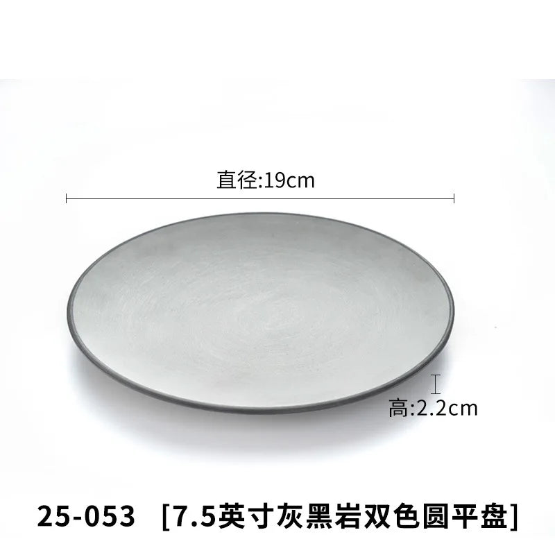 A5 Imitation Porcelain Plate Snack Triangle Deep Plate Buffet Bowl Tableware