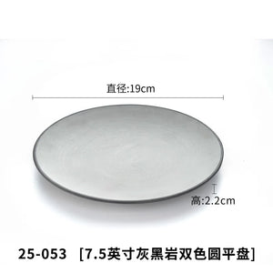 A5 Imitation Porcelain Plate Snack Triangle Deep Plate Buffet Bowl Tableware