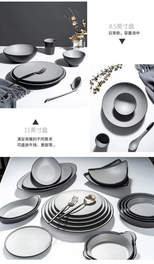 A5 Imitation Porcelain Plate Snack Triangle Deep Plate Buffet Bowl Tableware