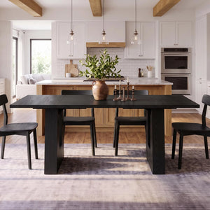 63 Inch Dining Table For 6 People Walnut Wooden Kitchen Table With Heavy Duty Legs Modern Rectangle Table For Kitchen Dining Room