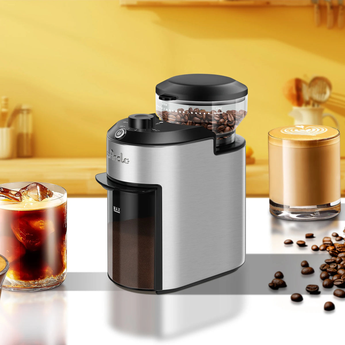 Automatic Burr Coffee Grinder 200W Electric Coffee Bean Grinder with 28 Precise Grind Settings Stainless Steel Grinding Machine