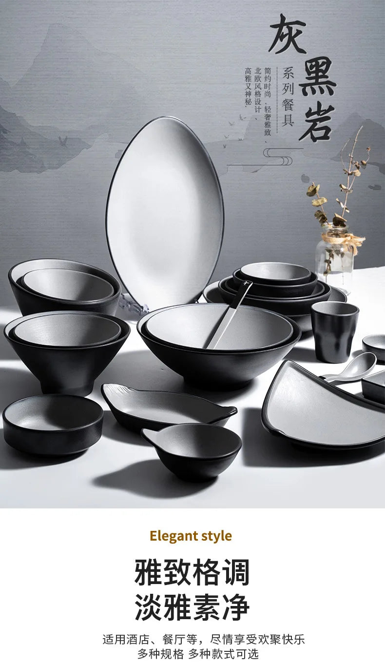 A5 Imitation Porcelain Plate Snack Triangle Deep Plate Buffet Bowl Tableware